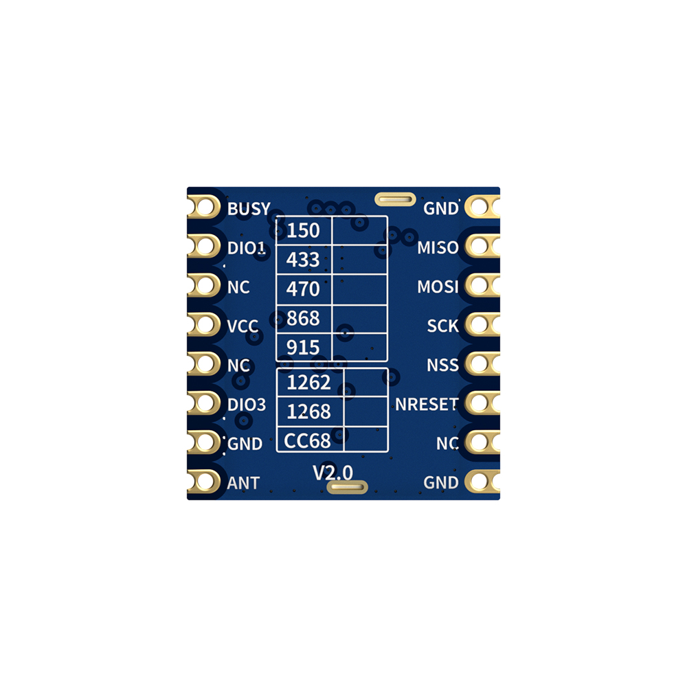 LoRa-CC68-868-T: Módulo transceptor sem fio LLCC68 LoRa com certificação CE-RED com TCXO, proteção ESD