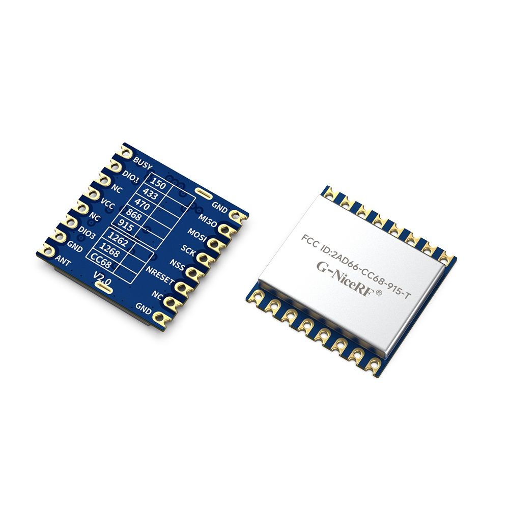 LoRa-CC68-915-T: Módulo transceptor sem fio LLCC68 LoRa certificado pela FCC ID com TCXO para comunicação estável e proteção ESD