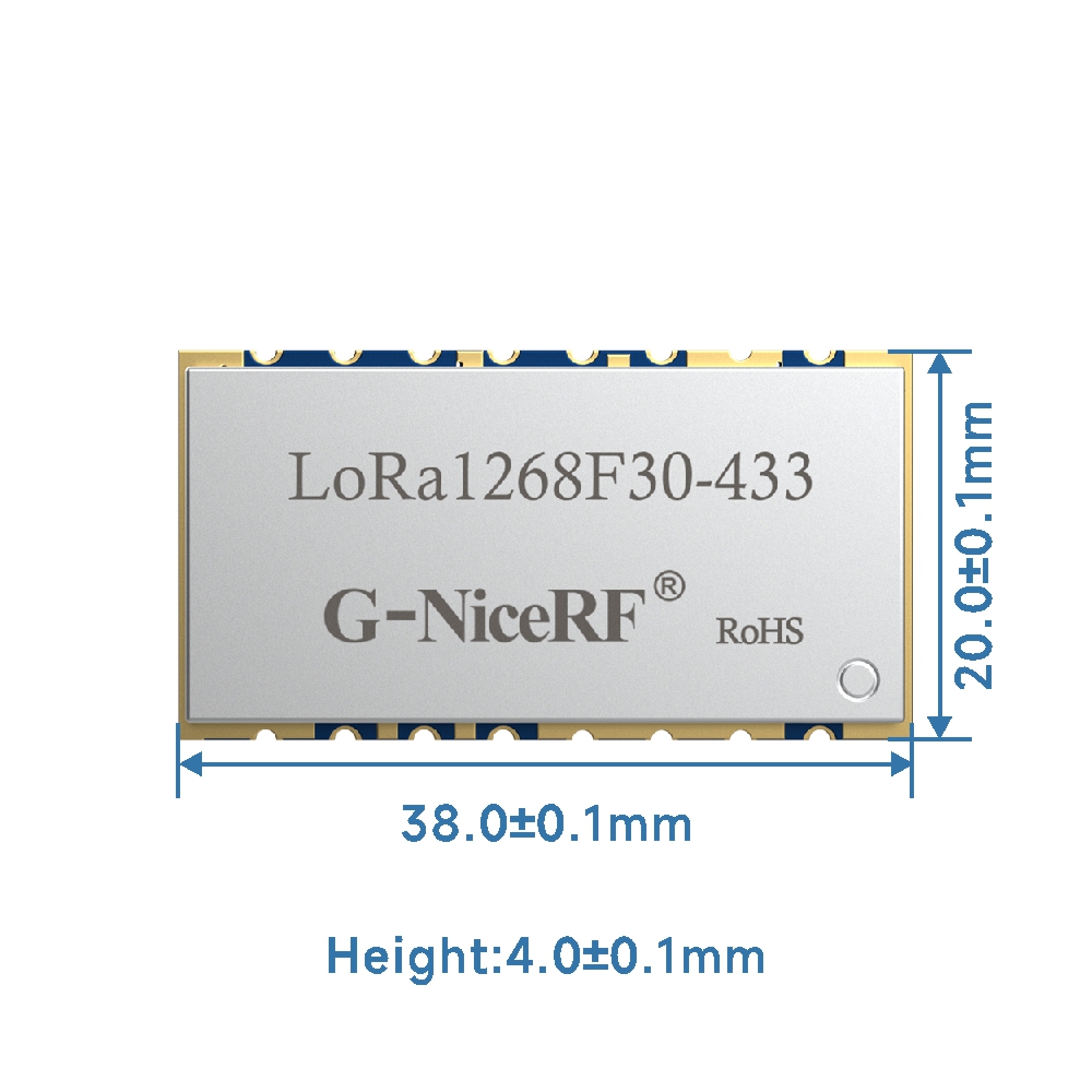 LoRa1268F30: Módulo sem fio SX1268 433MHz 2W com interface SPI e proteção ESD