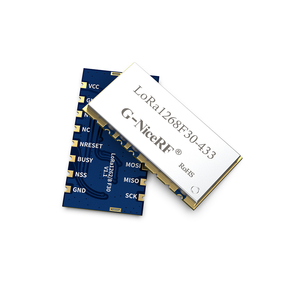 LoRa1268F30: Módulo sem fio SX1268 433MHz 2W com interface SPI e proteção ESD