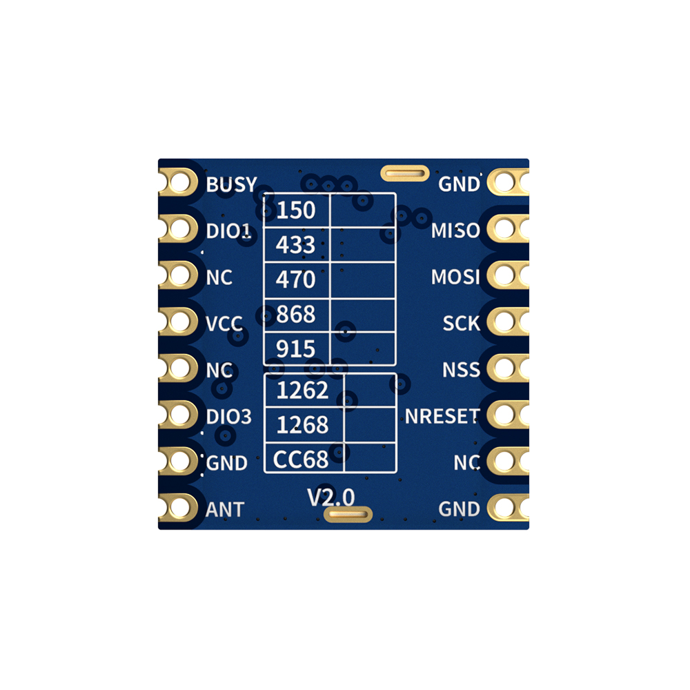 LoRa-CC68: Módulo 433/470/490 MHz baseado em LLCC68 com porta SPI