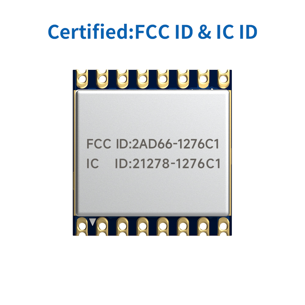 LoRa1276-C1-915: Módulo LoRa SX1276 LoRa de 915 MHz certificado pela FCC ID com proteção ESD