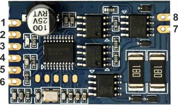 Definição de interface do módulo transmissor RF125-TX2