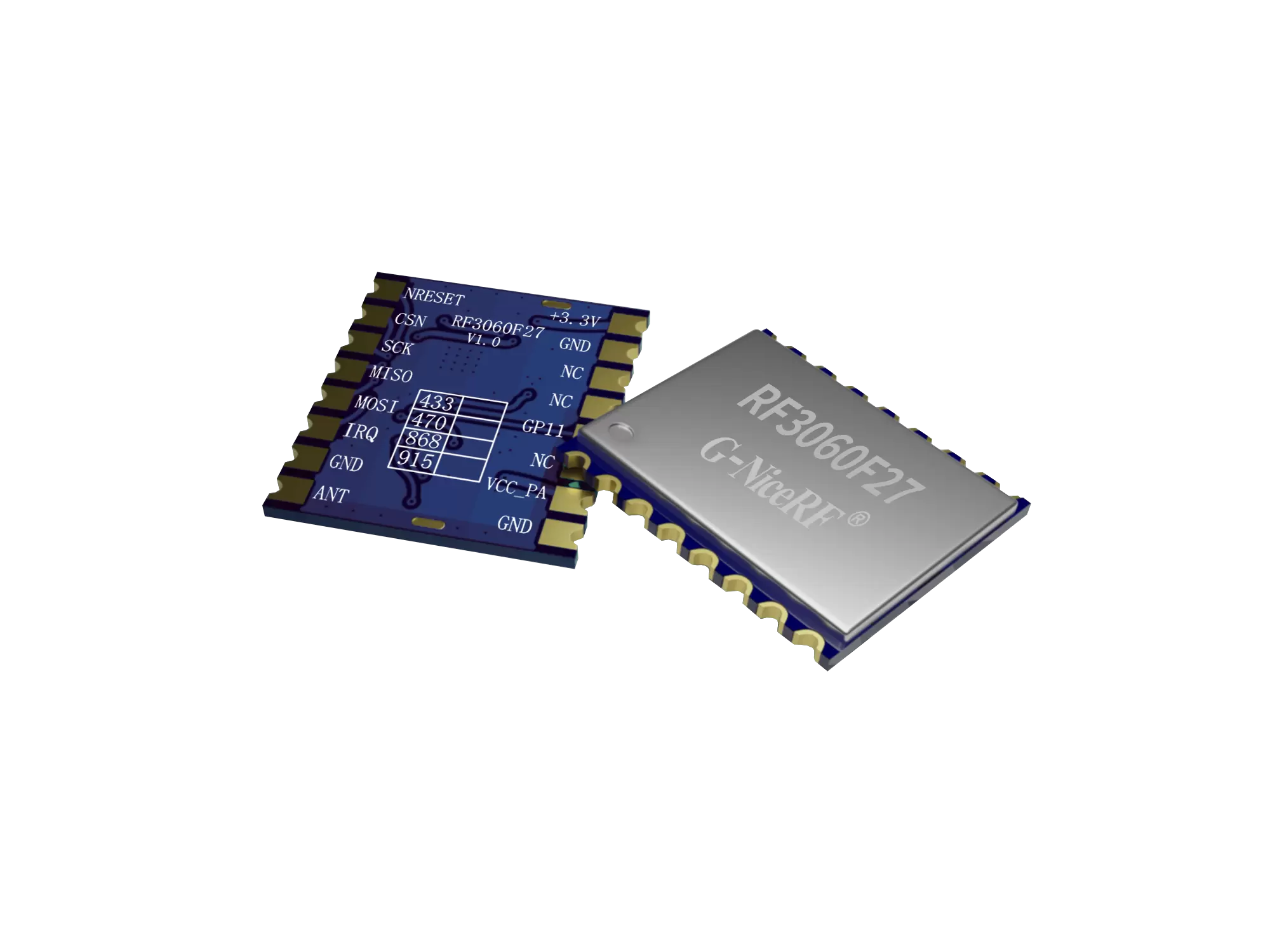 RF3060F27: módulo transceptor sem fio de 500 mW