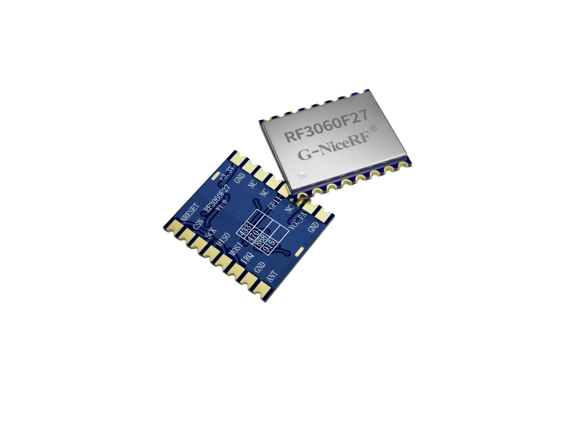RF3060F27: módulo transceptor sem fio de 500 mW