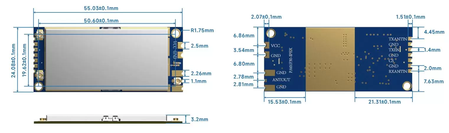 Módulo de áudio full-duplex tamanho SA618F30-DZ