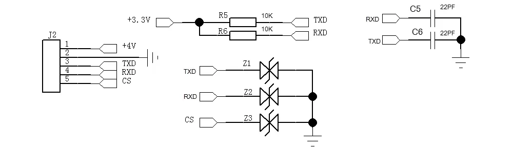 Circuito de aplicação do módulo de transmissão de dados full-duplex SA618F30-FD