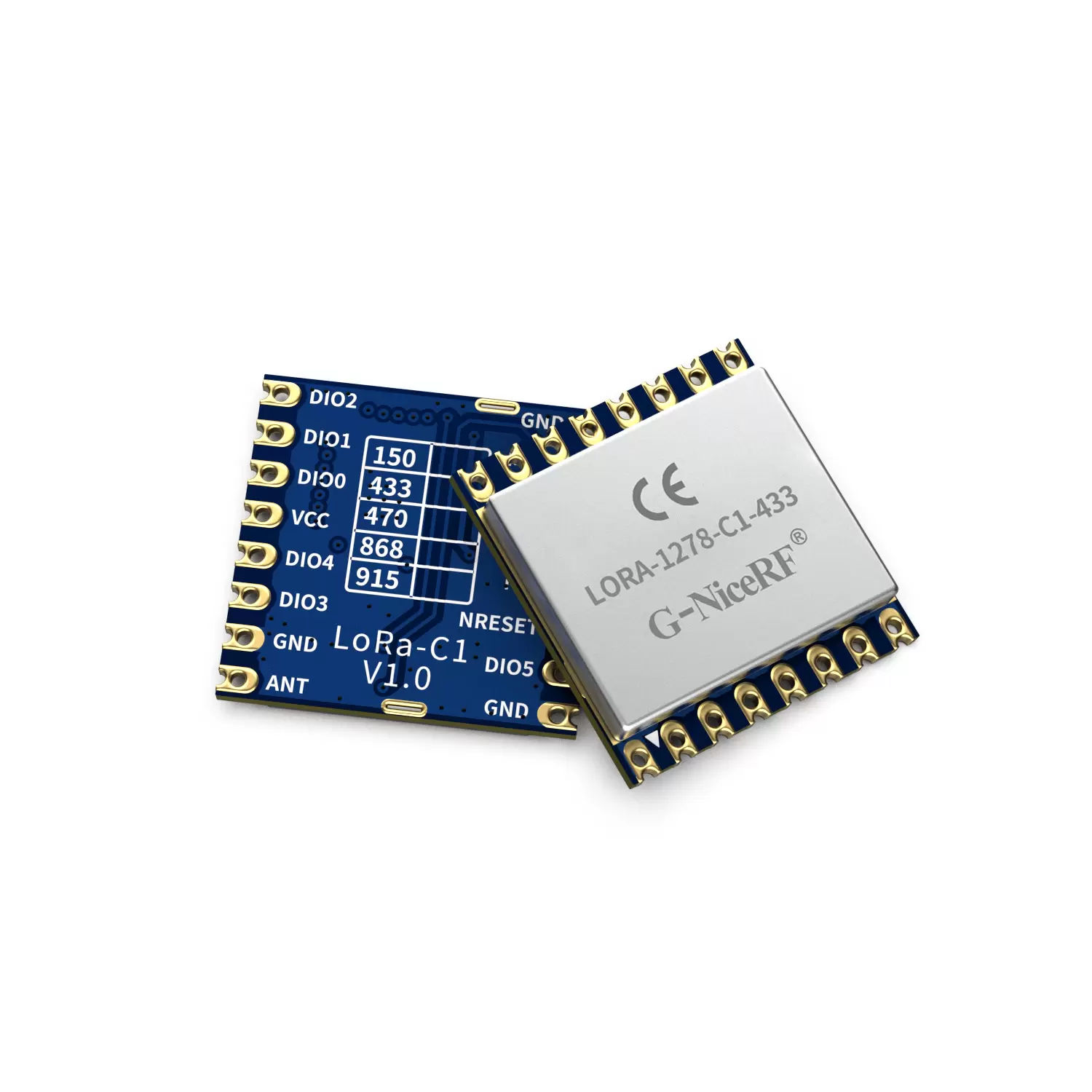 LoRa1278-C1: Módulo LoRa SX1278 de 433/470 MHz com módulo frontal SPI e proteção ESD