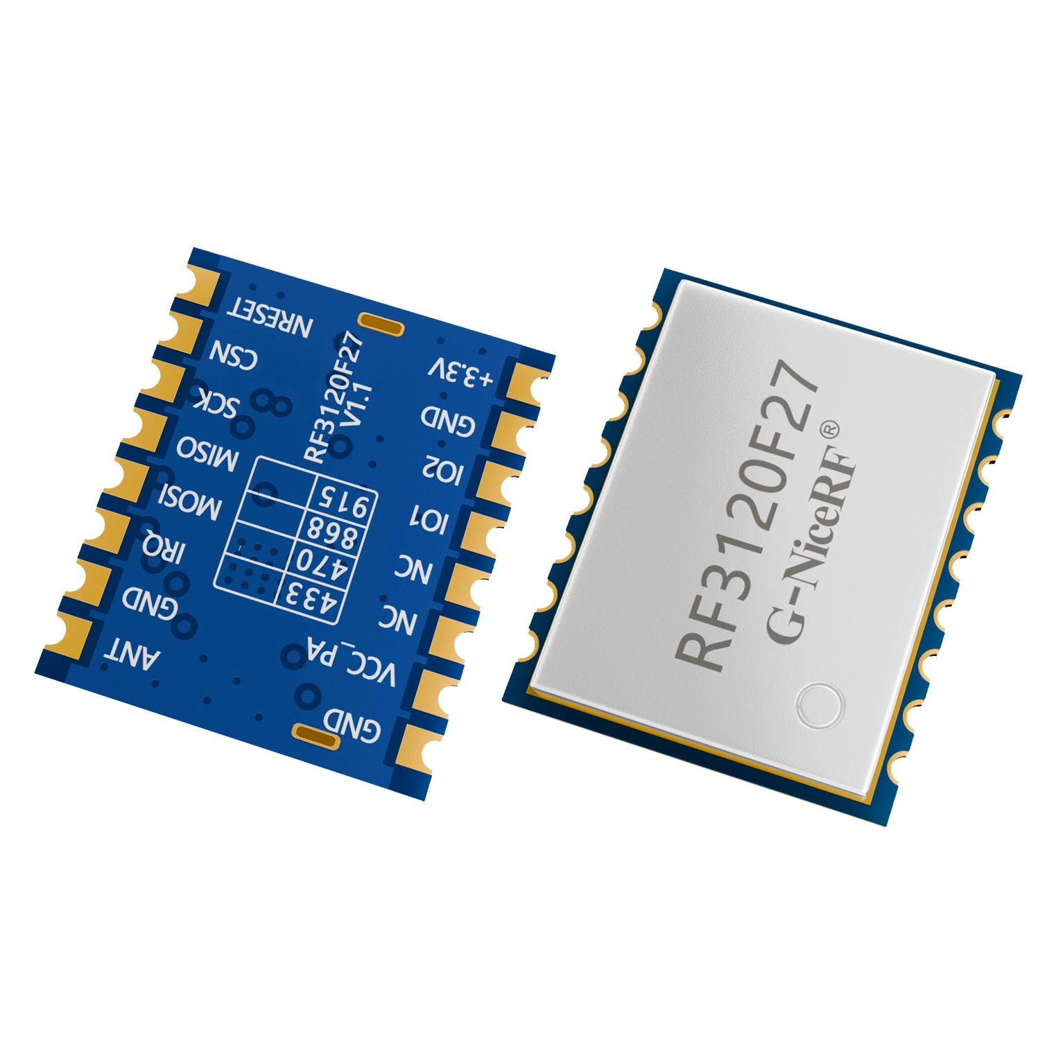 RF3120F27: Módulo transceptor sem fio de 800 mW, oscilador de cristal TCXO de 0,5 ppm