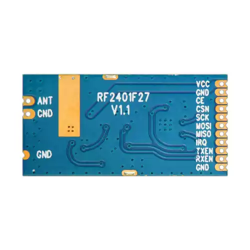 RF2401F27: M&oacute;dulo transmissor e receptor nRF24L01+ 2,4 GHz 400 mW com conector n&oacute;rdico original  