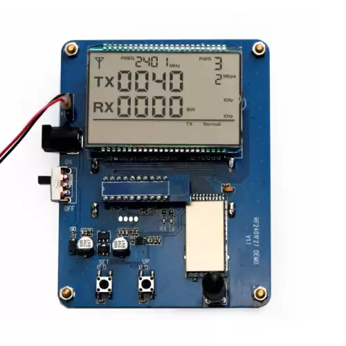 RF2401F27: Placa de demonstra&ccedil;&atilde;o para m&oacute;dulo transmissor e receptor de 2,4 GHz