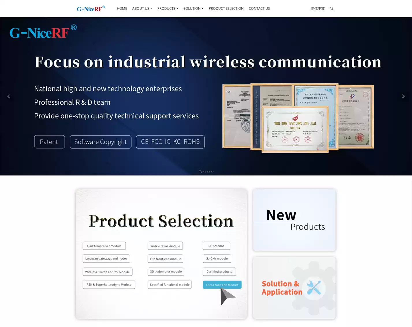 NiceRF Novo site oficial está online