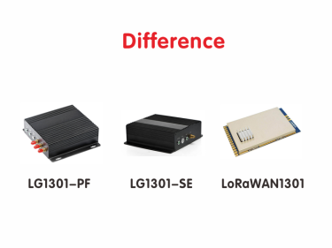 Diferença entre os gateways LoRaWAN LG1301-SE, LG1301-PF e LoRaWAN1301