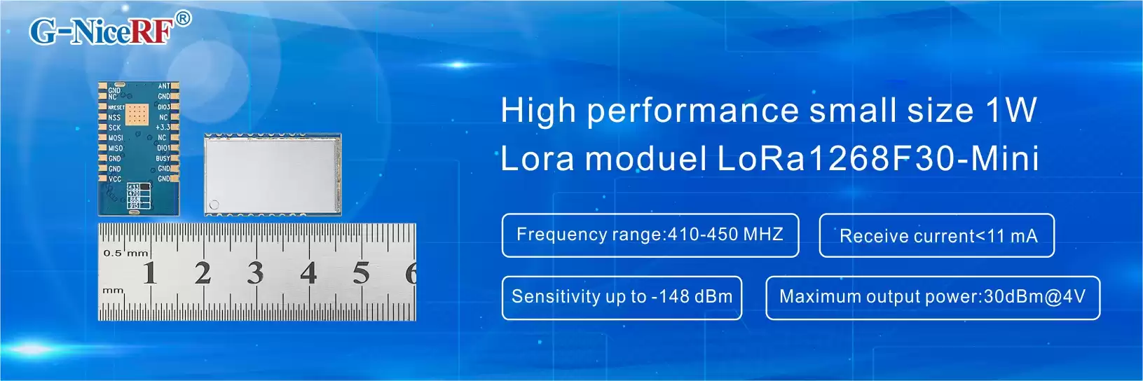 Módulo LoRa LoRa1268F30-Mini