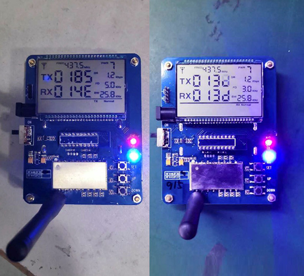 Teste de módulo sem fio RF4463F30