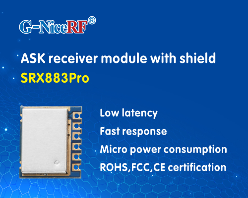 O módulo receptor ASK SRX883Pro com blindagem que pode passar pela certificação CE e FCC foi lançado recentemente