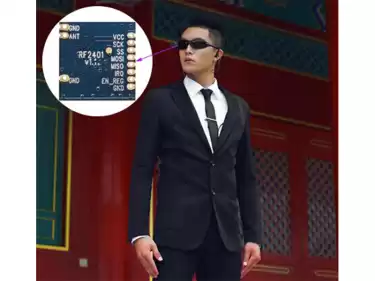 Qual módulo sem fio os óculos Hunter usam