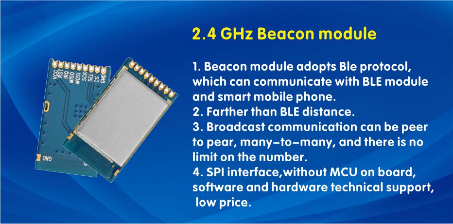 Módulo RF de 2,4 GHz Beacon128