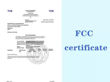 Produtos certificados pela FCC para módulo transceptor sem fio