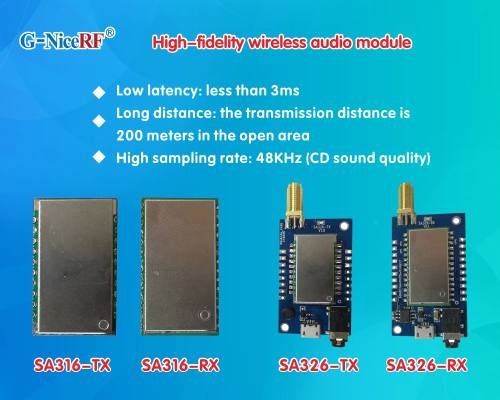A série de módulos de áudio sem fio de alta fidelidade e baixa latência SA316 SA326 foi lançada recentemente