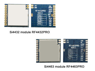 Qual é a diferença entre o módulo Si4432 e o módulo Si4463