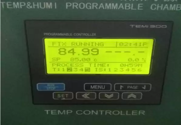 Defina o termostato para 85°