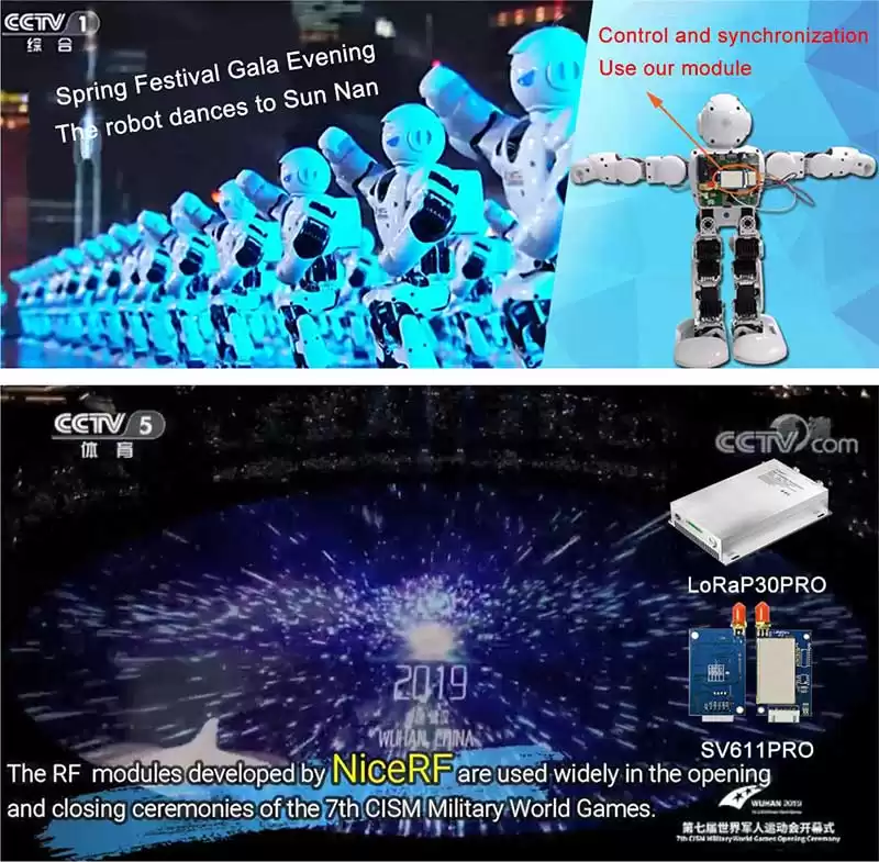 Robô dançarino de gala do Festival da Primavera e jogos militares