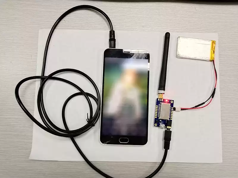 Diagrama de fiação do módulo de áudio sem fio SA326-TX