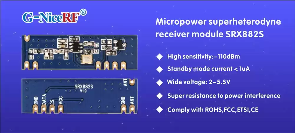 módulo receptor super-heteródino SRX882S