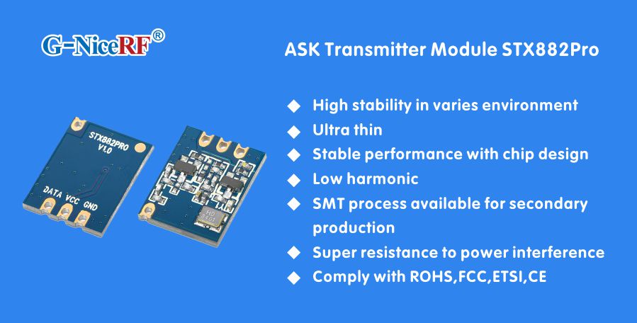 Módulo transmissor ASK STX882Pro