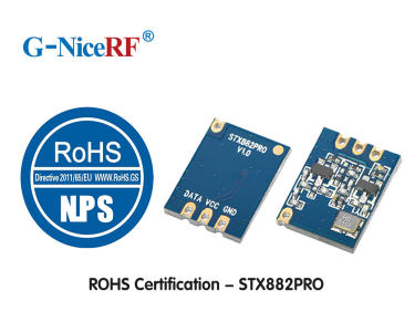 Certificação da passagem ROHS do módulo STX882Pro do transmissor de NiceRF ASK