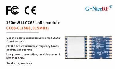 Novo módulo LLCC68 LoRa CC68-C1 passa CE-RED e certificação FCC ID