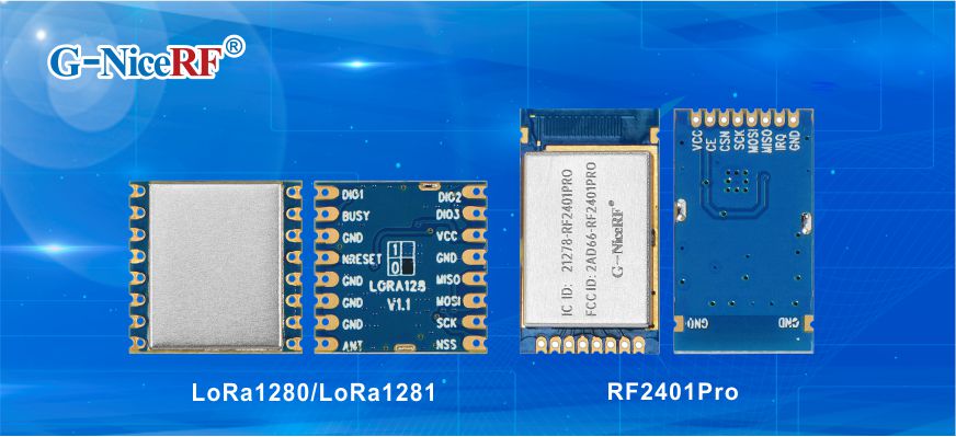 Módulo transmissor e receptor de 2,4 GHz LoRa1280 e RF2401Pro