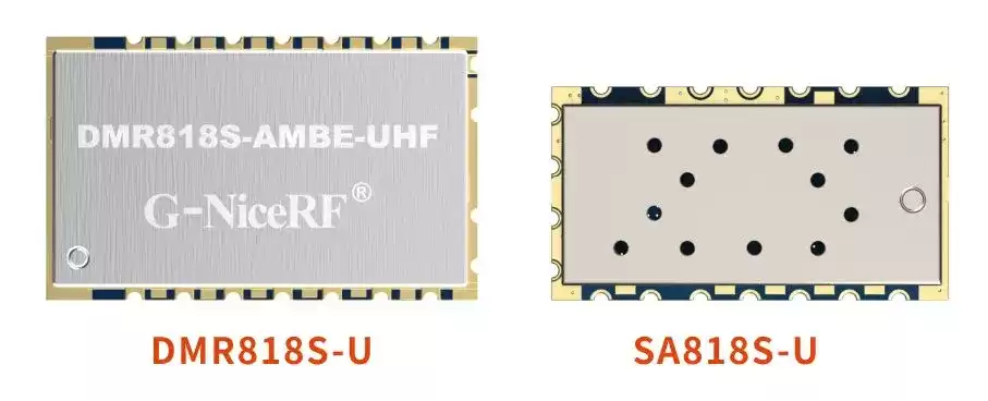Módulos walkie-talkie DMR818S-U e SA818S-U