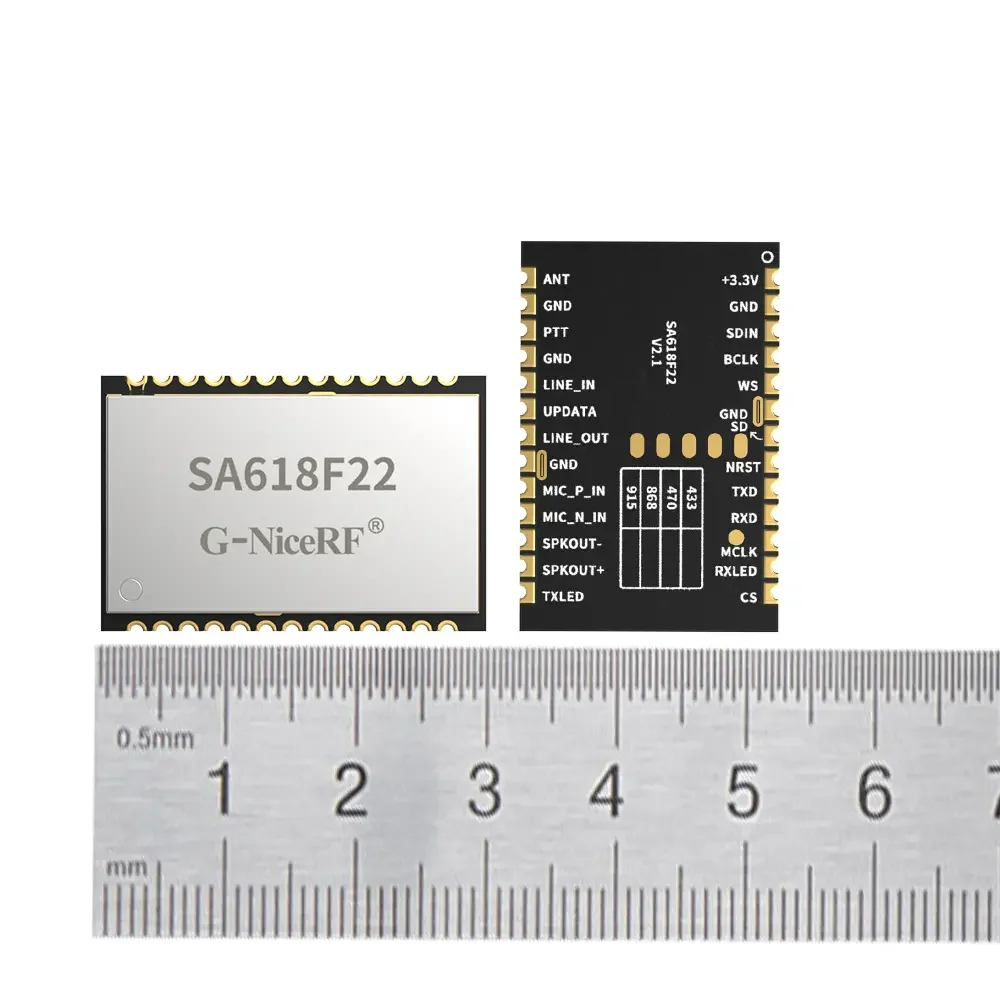 SA618F22: Módulo transceptor de áudio sem fio full duplex com taxa de amostragem de 160mW 8K