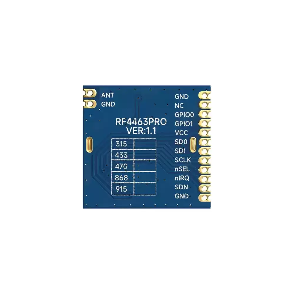 RF4463PRO-433: Módulo Front-end Si4463 433MHz com ID FCC e ID IC e certificação CE-RED