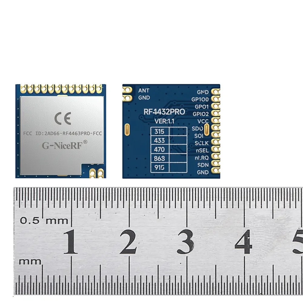 RF4463PRO-433: Si4463 433 MHz FCC ID e módulo frontal certificado CE-RED