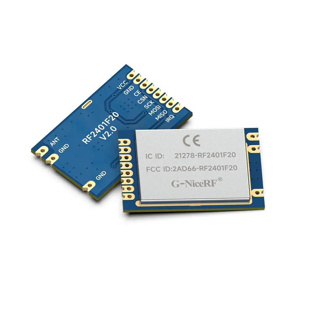 RF2401F20: nRF24L01 + 2,4 GHz CE-RED e FCC ID e IC ID e módulo RF nórdico original certificado pela TELEC