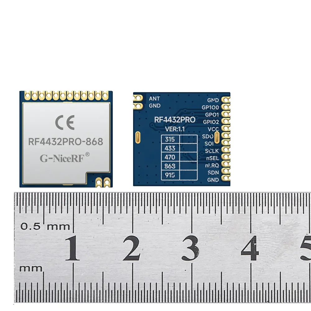 RF4432PRO: Módulo transceptor RF de 868 MHz com certificação CE-RED com blindagem