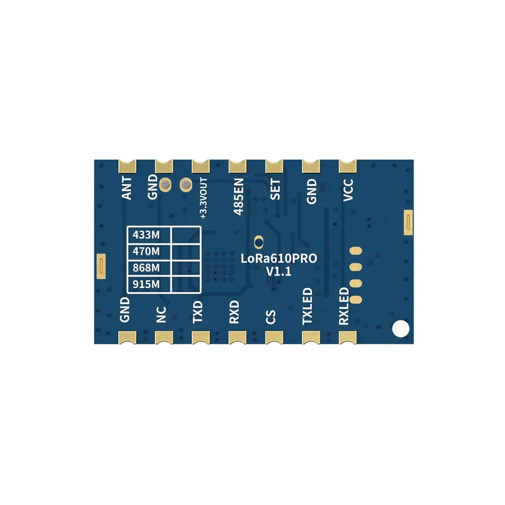 LoRa610Pro: Módulo Uart LoRa de tamanho pequeno incorporado de 100mW com proteção ESD