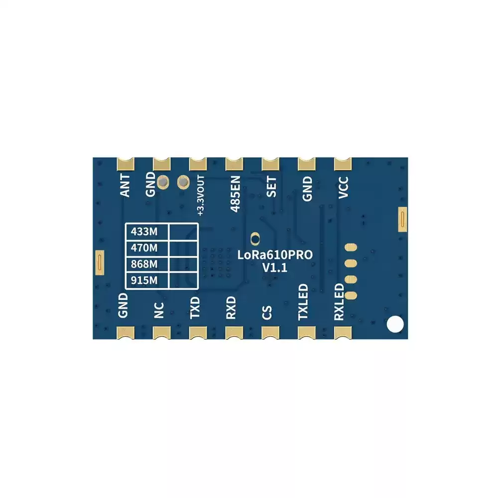 LoRa610Pro: Certificação KC/ANATEL Módulo UART LoRa de 100mW incorporado de tamanho pequeno com proteção ESD