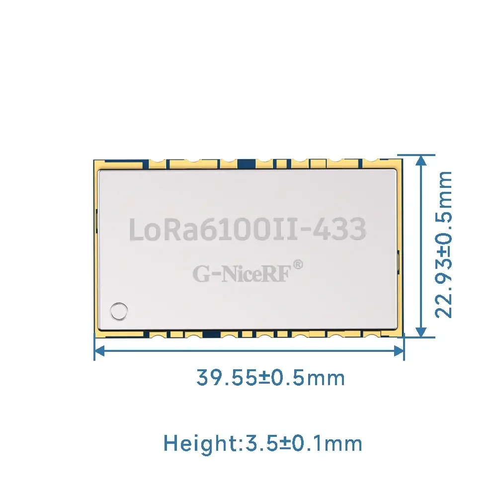 LoRa6100II: Módulo Uart LoRa de 2W com chip LLCC68 para rede de malha e proteção ESD