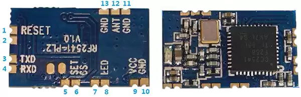 Definição de pinos do módulo BLE RF2541-PL2 Definição de pinos do módulo BLE RF2541-PL2