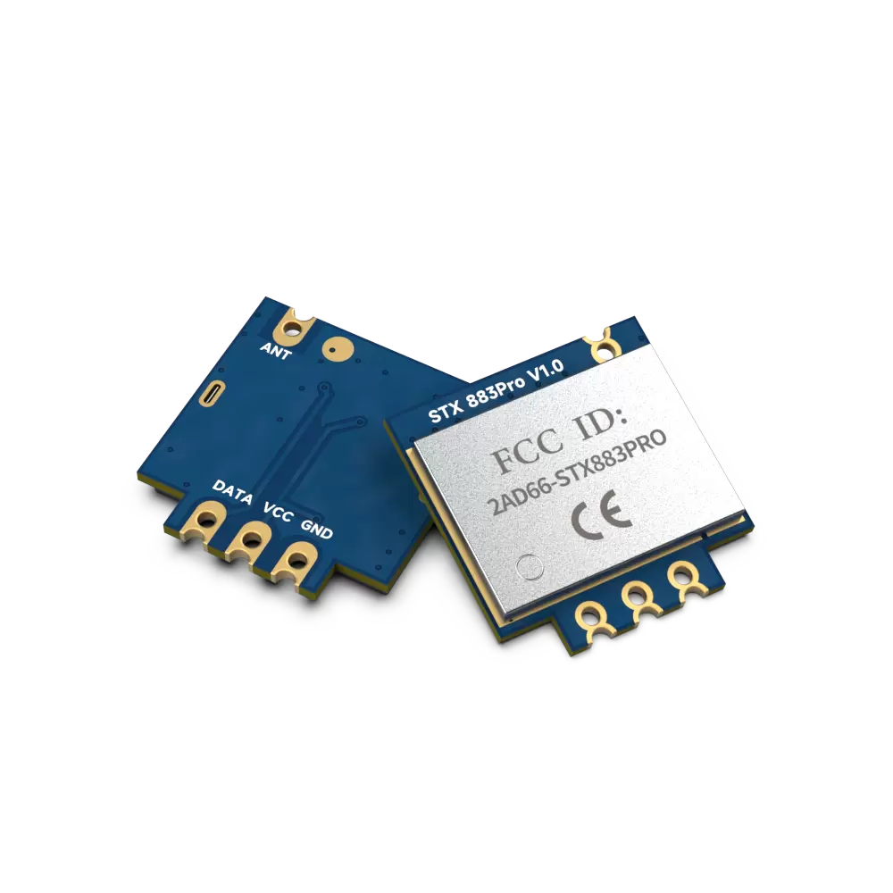 STX883Pro: M&oacute;dulo transmissor ASK de alta pot&ecirc;ncia de 433 MHz com certifica&ccedil;&atilde;o CE-RED e FCC ID