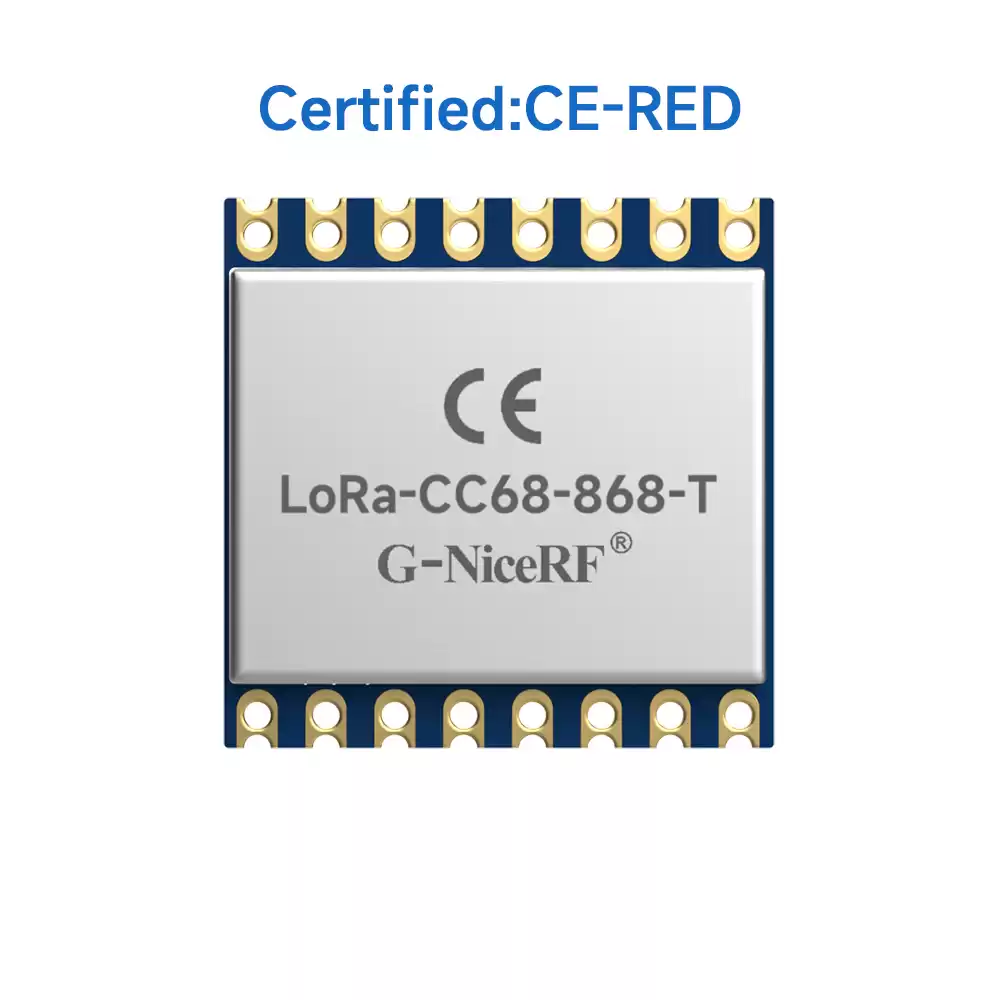 LoRa-CC68-868-T: M&oacute;dulo transceptor sem fio LLCC68 LoRa com certifica&ccedil;&atilde;o CE-RED e prote&ccedil;&atilde;o contra ESD