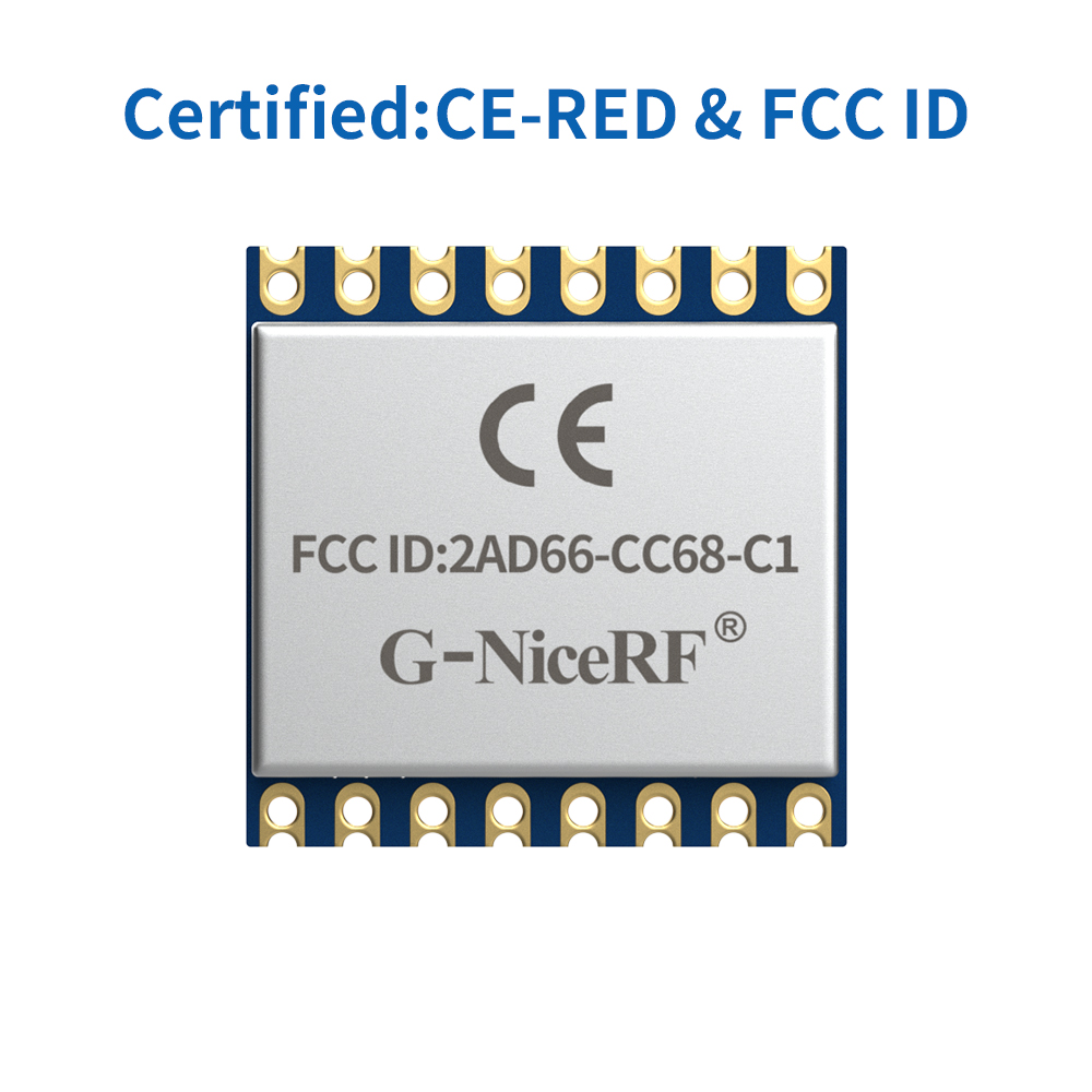 CC68-C1: M&oacute;dulo LoRa LLCC68 com ID FCC e certifica&ccedil;&atilde;o CE-RED com interface SPI