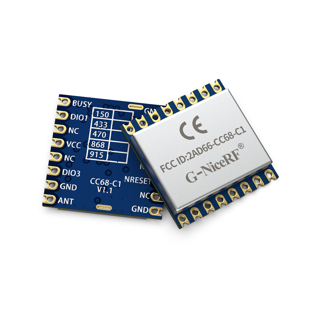 CC68-C1: M&oacute;dulo LoRa LLCC68 com ID FCC e certifica&ccedil;&atilde;o CE-RED com interface SPI