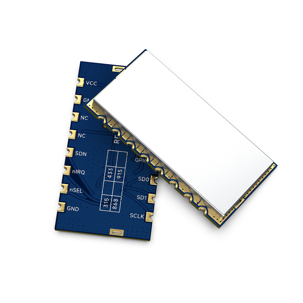 RF4432F27: M&oacute;dulo transmissor e receptor RF Si4432 de 500 mW com oscilador de cristal de 10 ppm