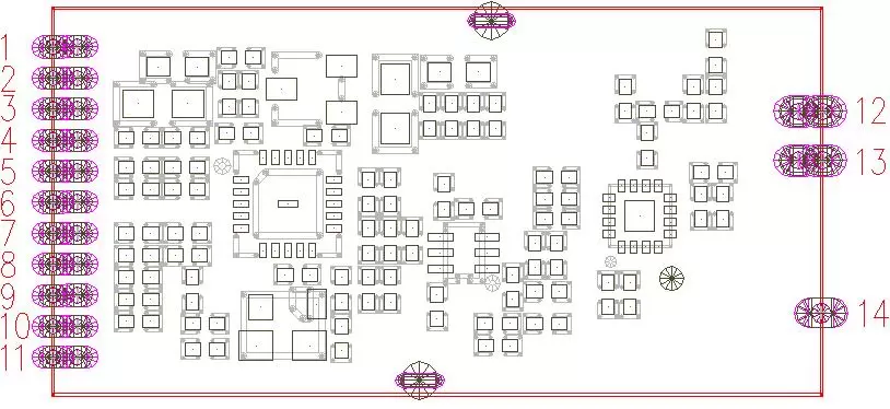 Definição de pinos do módulo sem fio 2.4G RF2401F27