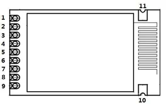 Definição de pinos do módulo de beacon incorporado de 2,4 GHz Beacon128